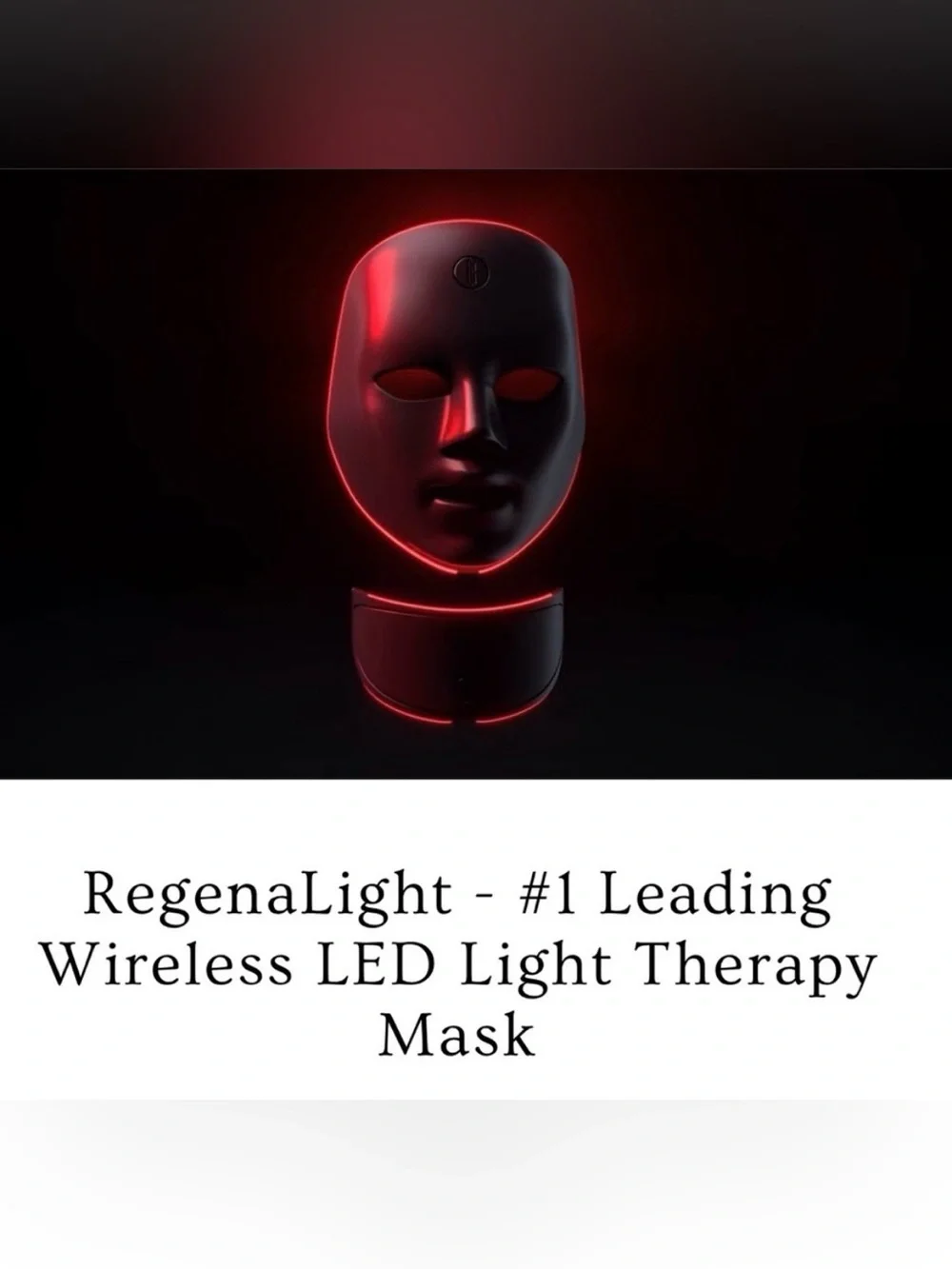 LED Light Therapy Face Mask - White by